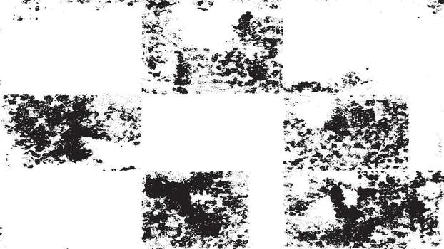 High contrast black and white grunge square texture background featuring distressed rough surface patterns ideal for posters, overlays, graphic design, and abstract artwork vector