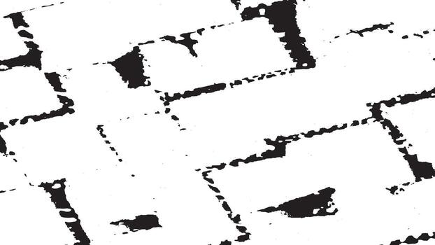 Abstract grunge style background in black and white featuring rough rectangular shapes and distressed texture, perfect for modern design, print, and digital projects vector