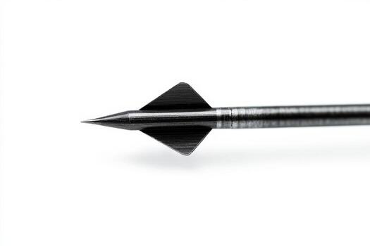 Side view of a modern dart highlights its sharp tip and streamlined design, emphasizing its suitability for high-level dart competitions photo