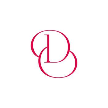 letter db simple loop decoration logo vector