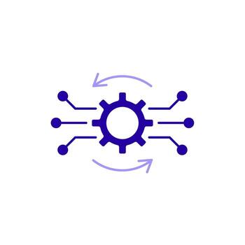 icono un algoritmo, aislado en contra un limpiar antecedentes. vector