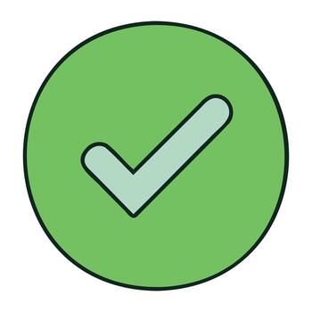 Simple Correct Symbol for UI Graphic vector