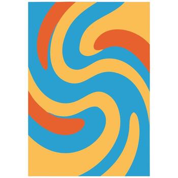 Groovy Retro Abstract Background Design vector