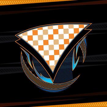 Racing Background with orange and blue colors vector
