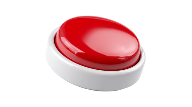 rojo botón simbolizando comienzo y decisión aislado en transparente antecedentes png