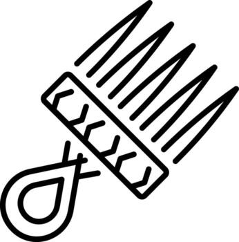 A line style icon representing a comb vector