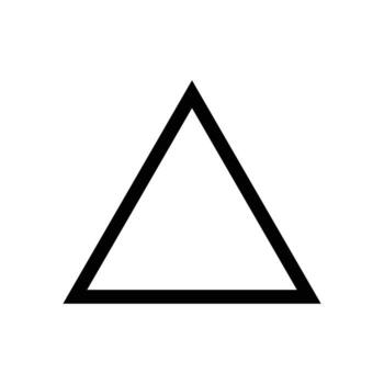 triángulo arriba flecha o pirámide línea Arte icono para aplicaciones y sitios web, negro y blanco triángulo. vector