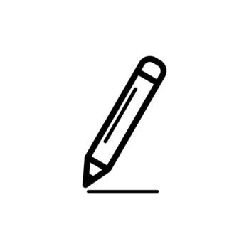 Thin Pencil Sketch Icon vector