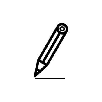 Pencil with Circle Detail Icon vector