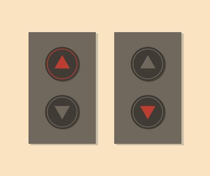 elevator button icon concept design vector