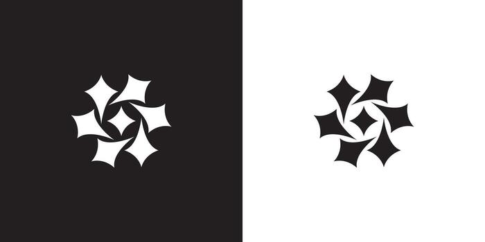 generativo logo icono con estrella y cuadrado icono.. herramientas para generar desde el texto. icono elemento para aplicación y web vector