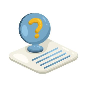 Illustration of Question Mark on Globe on Paper vector