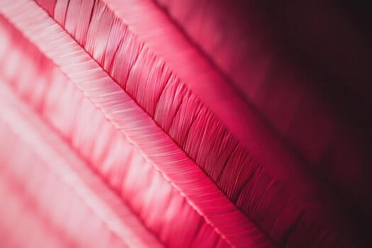 Textured close-up of vibrant red fabric showcasing intricate details photo