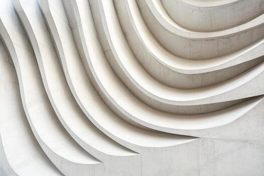 Curved architectural design creates dynamic visual flow in modern structure photo