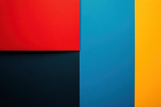 Colorful geometric shapes arranged in a vibrant abstract composition photo