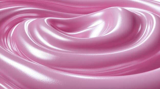 Smooth and glossy pink texture displayed with swirls and curves photo