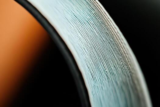 Close-up view of book pages highlighting texture and artistic detail photo