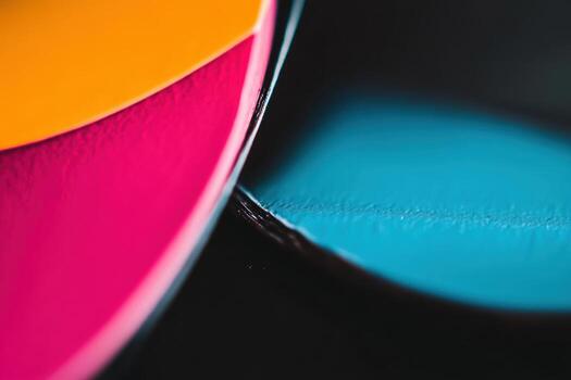 Colorful abstract shapes create vibrant patterns in an artistic composition photo