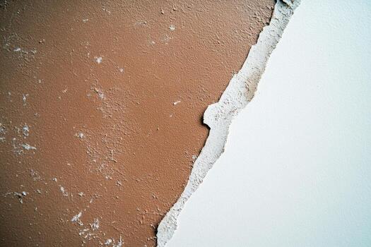 Repairing wall surface with cracks and texture in construction area photo