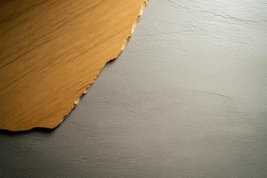 Textured surfaces of natural wood and smooth stone in a subtle composition photo