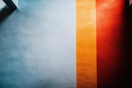 Colorful abstract patterns on a textured floor in a modern space photo