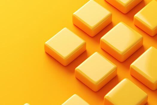 Bright yellow butter cubes arranged on a vibrant background in a playful design photo