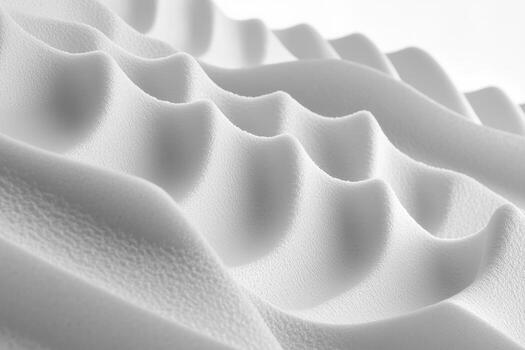 Detailed texture of white waves in soft material captures a serene aesthetic photo