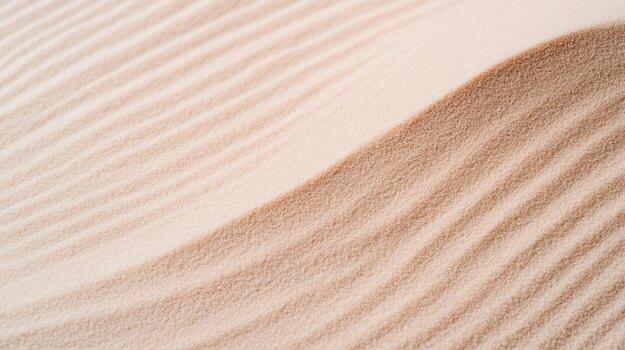 Natural patterns of sand dunes showcasing texture and movement at sunset photo