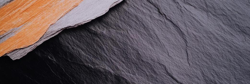 Textured layers of natural stone display beautiful colors and patterns photo