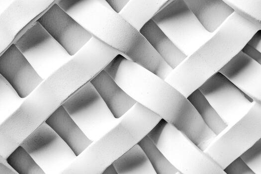 Intricate white woven pattern showcasing craftsmanship and texture photo