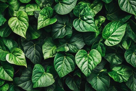 Vibrant green leaves create a lush natural backdrop in a garden setting photo