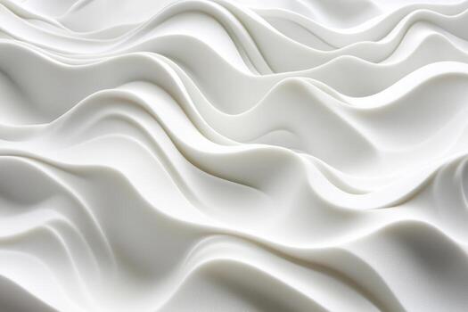 Flowing waves of soft white fabric creating a serene texture backdrop photo