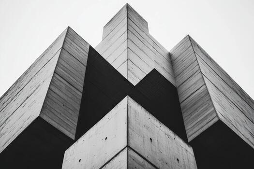 hormigón arquitectónico diseño vitrinas sorprendentes geométrico formas en monocromo foto