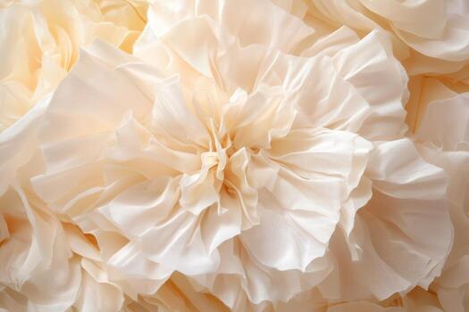 Soft cream fabric flowers create a delicate and elegant decoration display photo