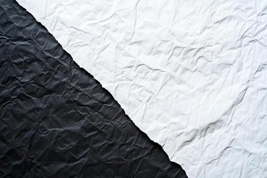Crumpled black and white paper creates an interesting texture and contrast photo