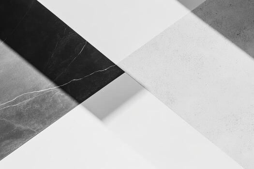 Modern geometric patterns with contrasting black and white surfaces photo