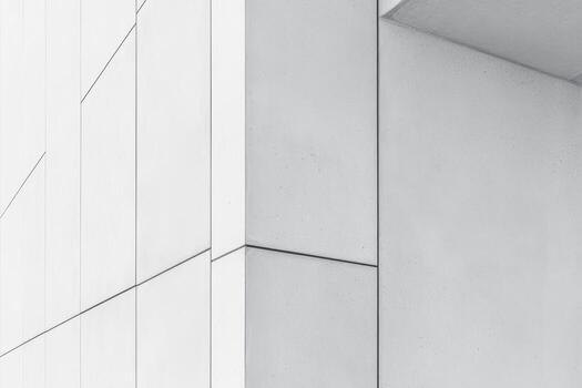 Modern concrete architecture showcasing textured surfaces and clean lines photo