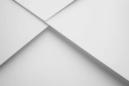 Abstract composition of white paper sheets arranged in layers and angles photo