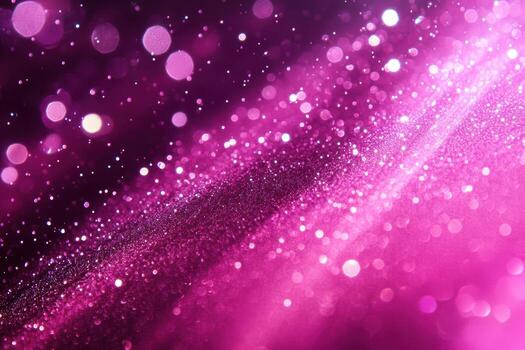 Colorful pink bokeh with shimmering light particles creating a dreamy effect photo