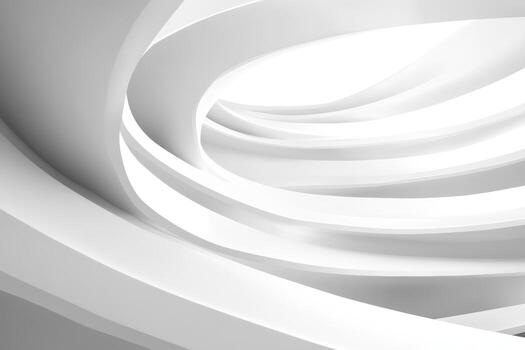 Curved white architectural design with smooth lines and modern aesthetics photo