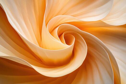 arremolinándose patrones de suave naranja y crema tela crear un dinámica textura foto