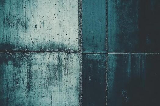Textured concrete wall showing an abstract blend of blue and gray tones photo