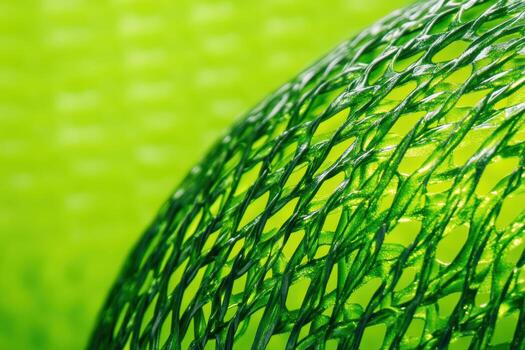 Close-up of vibrant green mesh design showcasing intricate patterns photo
