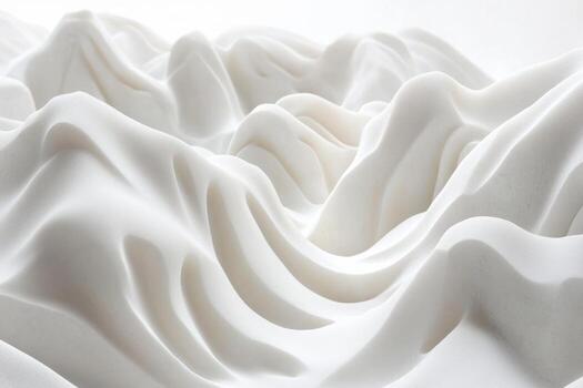 suave blanco tela formas fluido resumen montaña formas en amable curvas foto