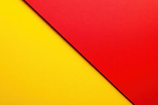 Colorful diagonal composition of red and yellow surfaces in an artistic setting photo