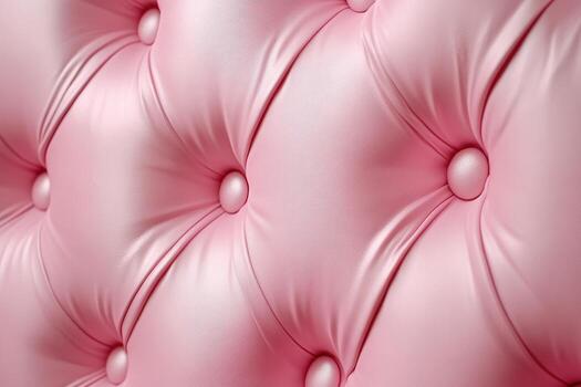 Pink tufted fabric close-up showcasing texture and design details photo