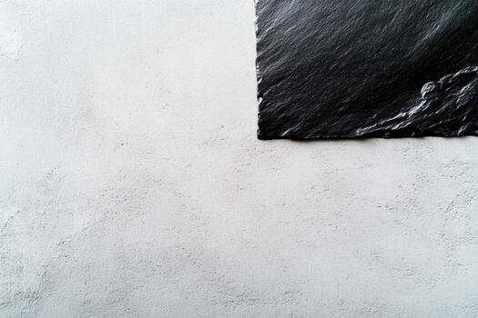 Textured surfaces add contrast to art with slate and concrete photo
