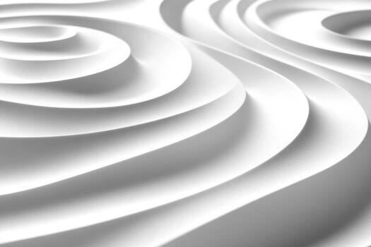 Unique patterns of textured white surface with flowing curves and waves photo