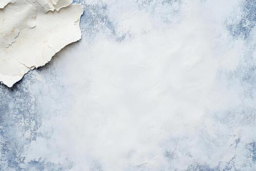 Textured background with white paper and blue surface for creative projects photo