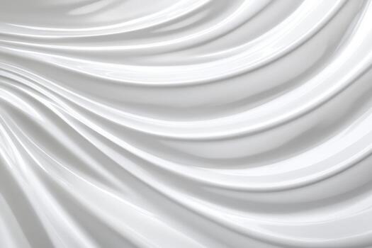 Elegant white fabric with soft waves creating a serene atmosphere photo